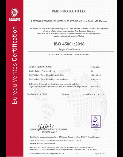 ISO 45001:2018 Sertifikatı